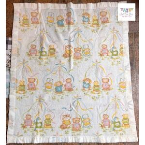 Vintage‎ Otter and Racoon Baby Blanket